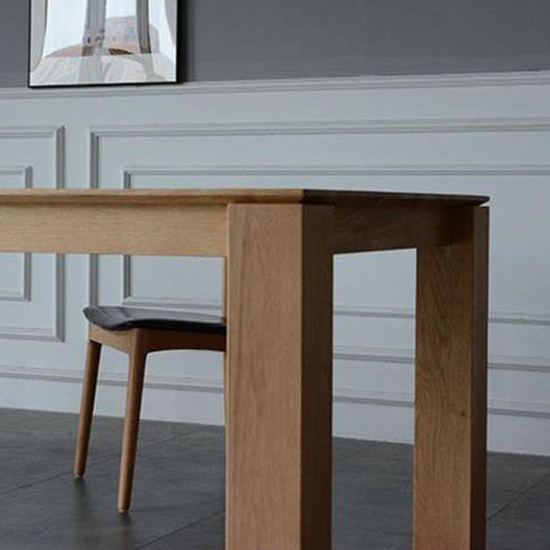 White Oak Solid Wood Top Dining Table Rectangle Table with Wooden Base and 4 Legs Clearhalo ' dining_table' 'Dining Tables & Seating' 'Dining Tables' 'furn' 'furn_dining_table' 'Furniture' 'furniture_dining_table' 'Kitchen & Dining Furniture' 'kitchen&dining_furn' 'kitchen' 'kitchen_dining_table' 1200x1200_aa74d21f-e62a-44d5-b769-2a1682e9ca14