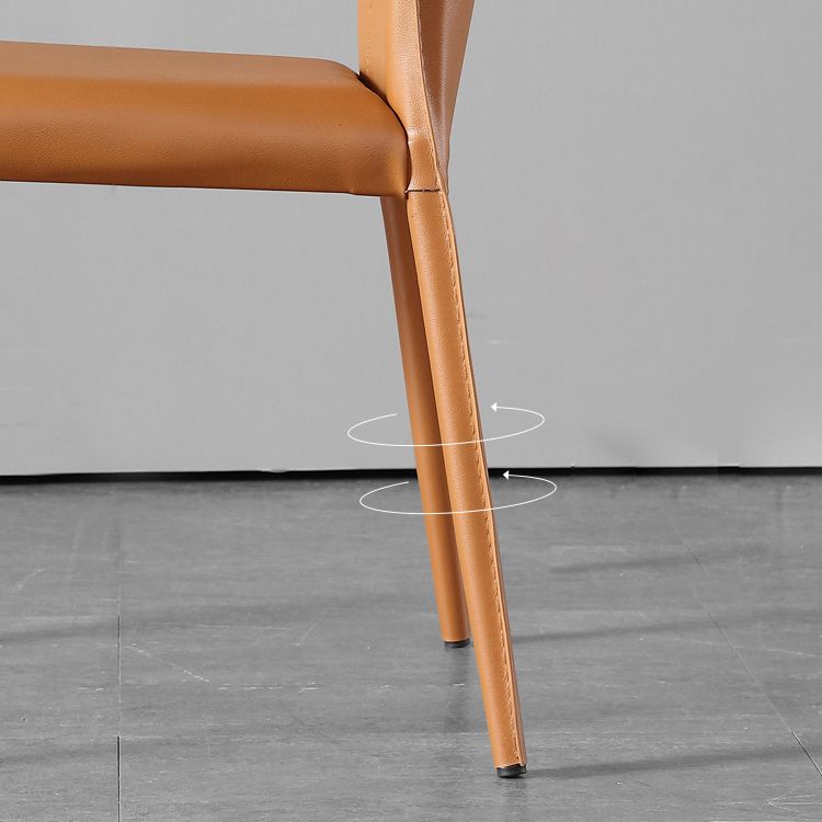 Modern Wingback Side Chair Matte Finish Leather Chair for Dining Room Clearhalo ' kitchen&dining_furn' 'Dining Chairs' 'Dining Tables & Seating' 'dining_chair' 'furn' 'furn_dining_chair' 'Furniture' 'furniture_dining_chair' 'Kitchen & Dining Furniture' 'kitchen' 1200x1200_aa750b56-fb88-4aa0-942a-e890f6a0fb4a