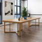 Rectangle Modern Solid Wood Standard Height Table Double Pedestal Dining Table Clearhalo 'Dining Tables & Seating' 'Dining Tables' 'dining_table' 'furn' 'furn_dining_table' 'Furniture' 'furniture_dining_table' 'Kitchen & Dining Furniture' 'kitchen' 'kitchen_dining_table' 1200x1200_aa774b5a-3e7e-4b46-86e0-694ebb9c1210