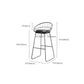 Modern Armless Counter Stool Iron Cafe Bar Stool with Seat and Pedal Clearhalo 'Bar Furniture' 'Bar Stools' 'bar_stools' 'furn' 'furn_bar_stools' 'Furniture' 'Kitchen & Dining Furniture' 1200x1200_aa7851a9-73ec-4be6-81c8-513c7494057b