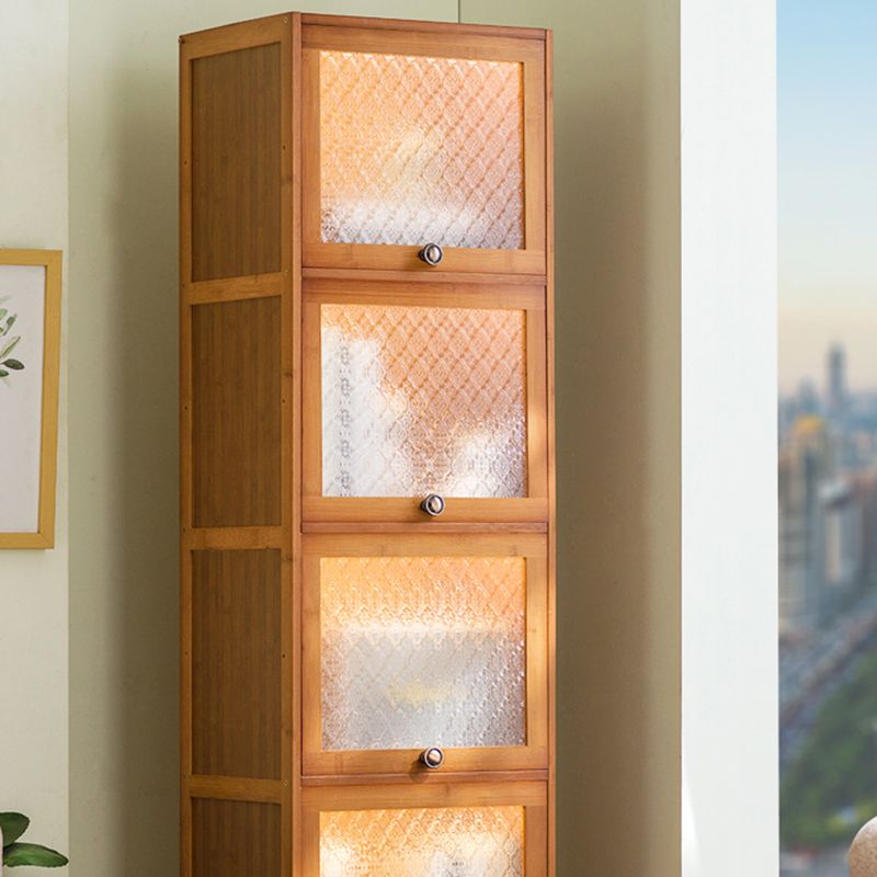 Wood Standard Cabinet Glass Door Contemporary Accent Cabinet with Doors Clearhalo 'Cabinets & Chests' 'cabinets_chests' 'furn' 'furn_cabinets_chests' 'Furniture' 'Living Room Furniture' 1200x1200_aa78eb7b-8223-45c1-bada-1d2466a9014e