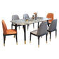 Contemporary Dining Table Set with Sintered Stone Dining Table and Cushioned Chairs Clearhalo 'Dining Room Sets' 'Dining Tables & Seating' 'dining_room_set' 'furn' 'furn_dining_room_set' 'Furniture' 'furniture_dining_room_set' 'Kitchen & Dining Furniture' 'kitchen&dining_furn' 'kitchen' 1200x1200_aa793c1a-83fb-4258-8ddb-a2401fcfb9b7