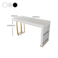 Juego de mesa de bar Glam de piedra sinterizada de 1/2/3 piezas, mesa de bar rectangular con patas de metal