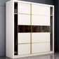 White Wardrobe Closet Engineered Wood Wardrobe Armoire with Garment Rod