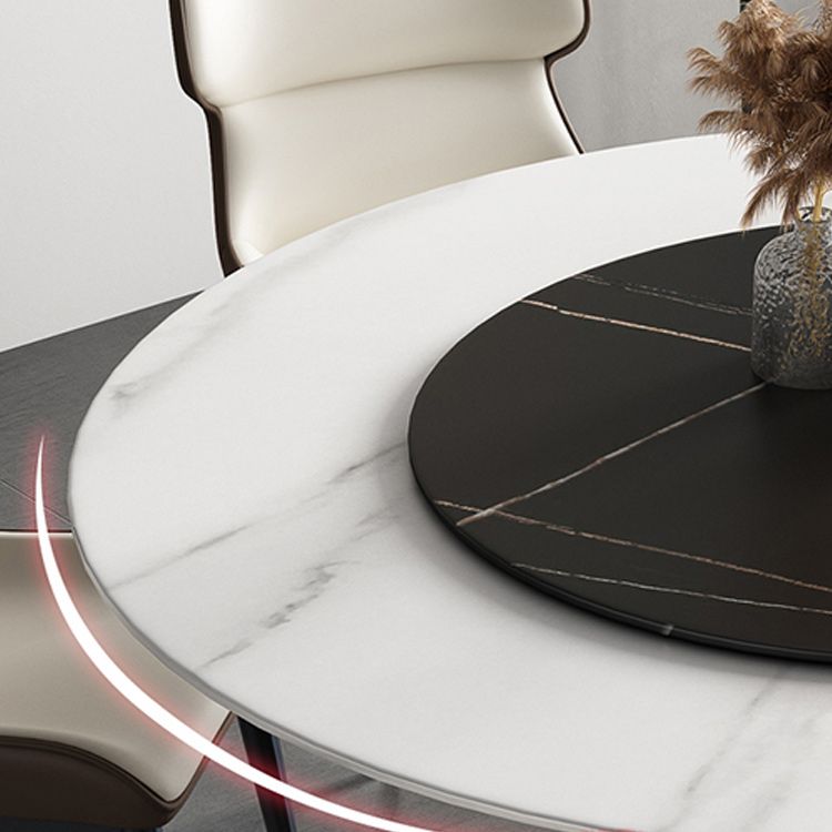 Modern Stone Dining Table Turntable Home Kitchen Pedestal Furniture Clearhalo 'Dining Tables & Seating' 'Dining Tables' 'dining_table' 'furn' 'furn_dining_table' 'Furniture' 'Kitchen & Dining Furniture' 1200x1200_aa7a8683-24e2-436a-915c-37746b58bb54