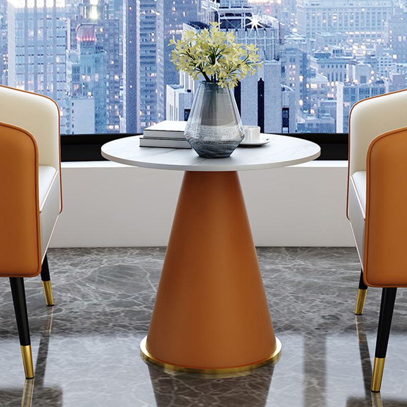 22" Tall Round Slate Top End Table Modern Metal Pedestal Table Clearhalo 'Coffee & Accent Tables' 'End & Side Tables' 'end_side_tables' 'furn' 'furn_end_side_tables' 'Furniture' 'Living Room Furniture' 1200x1200_aa7a8c8c-606c-4b7b-ab14-7f217496ba2f