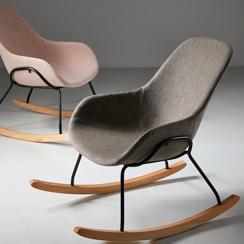 Linen Sled Base Chair 35.43" Wide Arms Included Chair with Black Legs