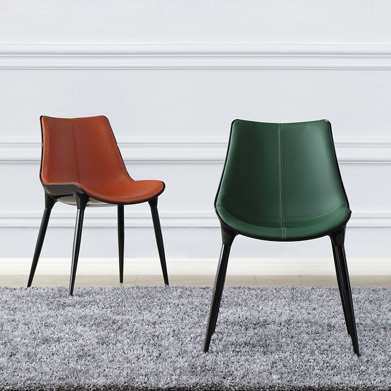 Contemporary Style Metal Dining Chair Dining Armless Side Chairs for Kitchen (Set of 2) Clearhalo ' kitchen&dining_furn' 'Dining Chairs' 'Dining Tables & Seating' 'dining_chair' 'furn' 'furn_dining_chair' 'Furniture' 'furniture_dining_chair' 'Kitchen & Dining Furniture' 'kitchen' 1200x1200_aa7c9176-033b-4547-9a07-5f578354281f