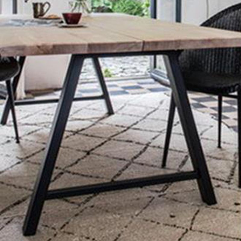 Rectangle Double Pedestal Glam Dining Table Solid Wood Fixed Table Clearhalo ' dining_table' 'Dining Tables & Seating' 'Dining Tables' 'furn' 'furn_dining_table' 'Furniture' 'furniture_dining_table' 'Kitchen & Dining Furniture' 'kitchen&dining_furn' 'kitchen' 'kitchen_dining_table' 1200x1200_aa7cc764-a722-476a-9f84-7f8976580559