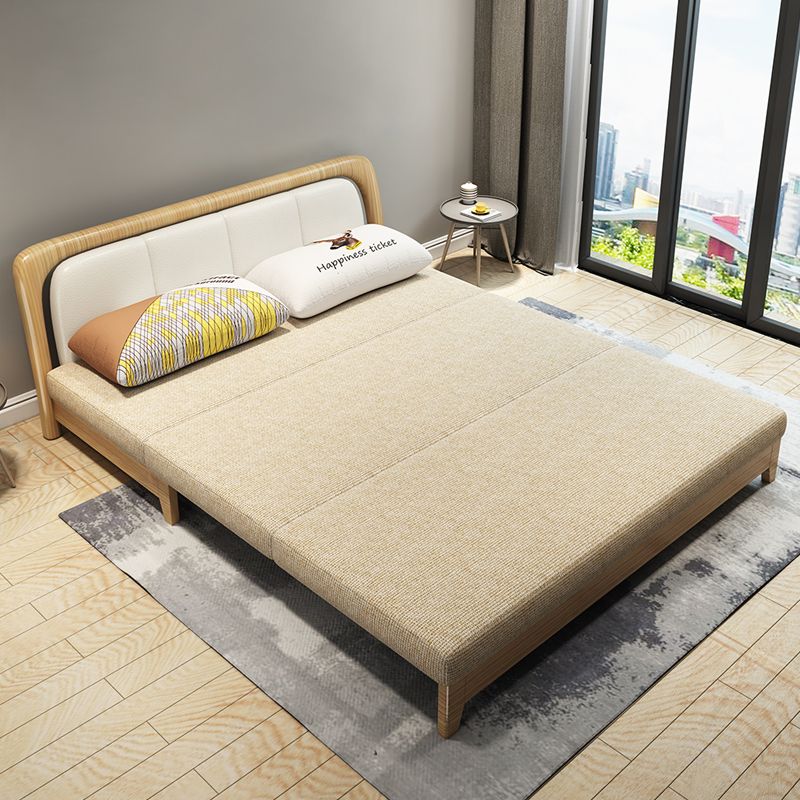 32" Wide Contemporary Sofa Futon Mustard Fabric Sleeper Sofa Clearhalo 'furn' 'furn_futons' 'Furniture' 'Futons & Daybeds' 'Futons' 'Living Room Furniture' 1200x1200_aa7ccede-29b5-47a7-aabb-0c8d87db6520