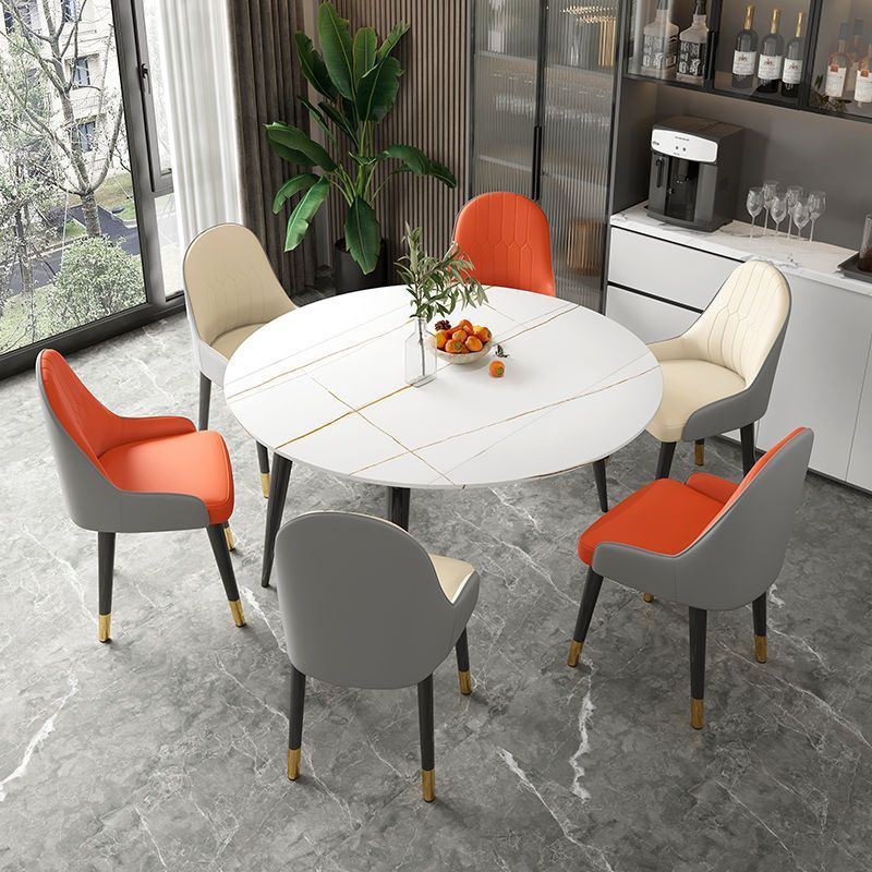 Faux Leather Dining Chair Parsons Home Dining Arm Side Chair Clearhalo 'Dining Chairs' 'Dining Tables & Seating' 'dining_chair' 'furn' 'furn_dining_chair' 'Furniture' 'Kitchen & Dining Furniture' 1200x1200_aa7d6d89-8b77-4d68-9e66-9a937117357c