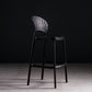 Modern Plastic Barstool Low Back Counter Stool in Matte Finish