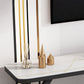 17,72"H tv-standaard moderne stijl witte tv-standaard console voor woonkamer