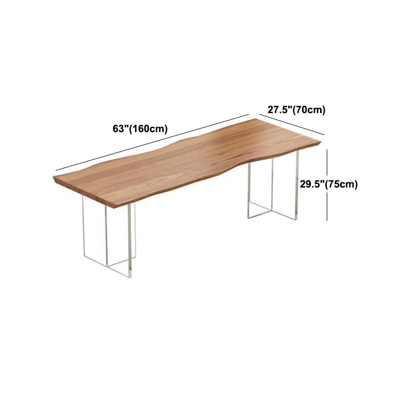 Table en bois massif contemporain pour table rectangle de restaurant avec base acrylique