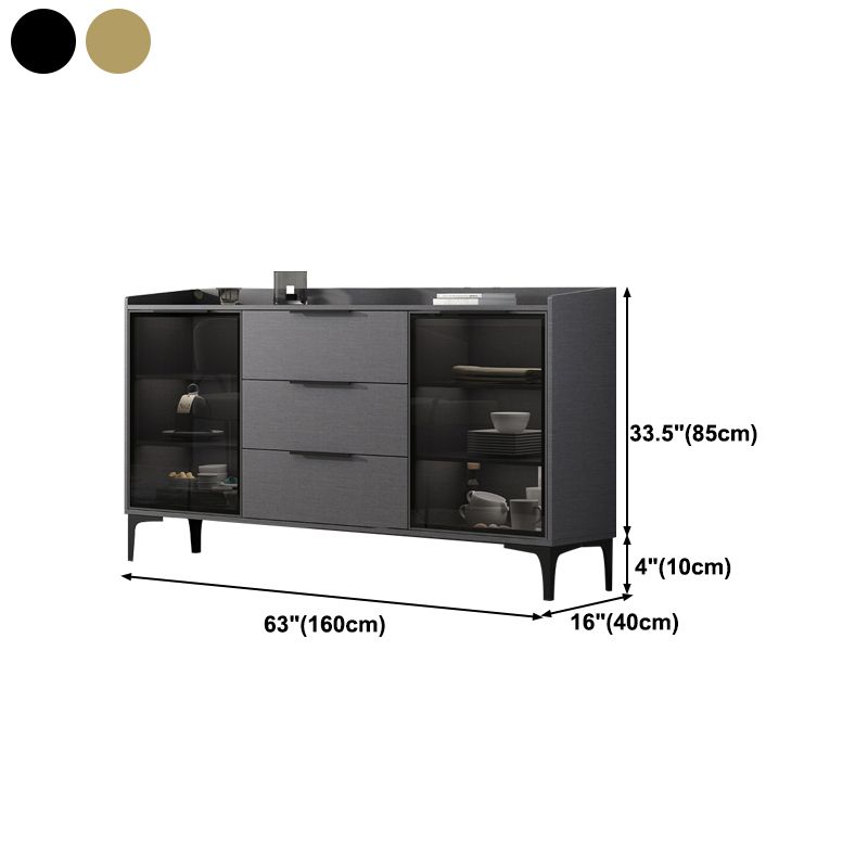 Siete sideboard di pietra sinterizzata in stile moderno con cassetti per soggiorno