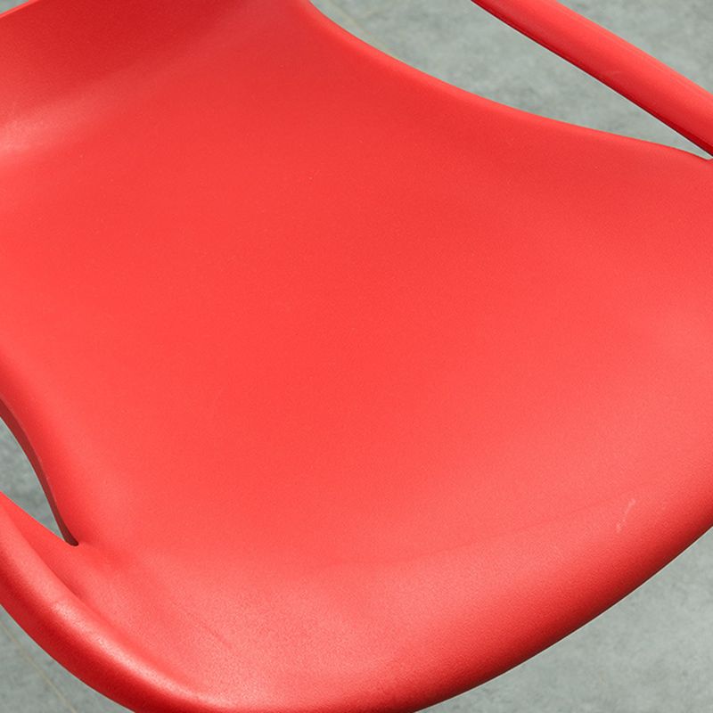 Sillas laterales nórdicas de brazo abiertas sillas traseras con patas de plástico para uso en el hogar