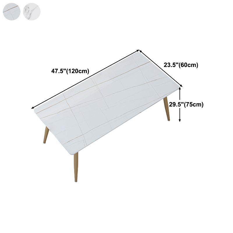 Mesa de la base de oro de la piedra mesa de cocina mesa de comedor de rectángulo de lujo tradicional