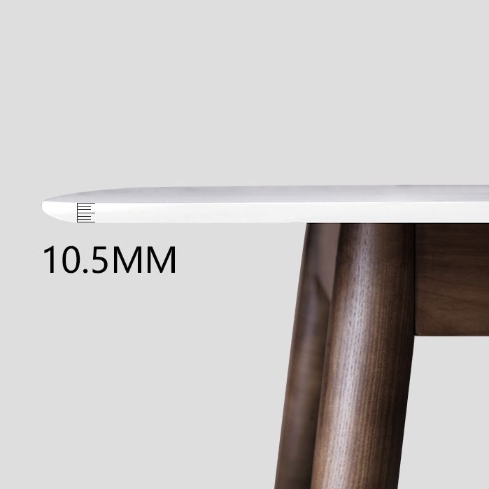 Modern Rectangular Dining Table White Top Dining Table with Wood Trestle Base Clearhalo 'Dining Tables & Seating' 'Dining Tables' 'dining_table' 'Furniture' 'furniture_dining_table' 'Kitchen & Dining Furniture' 'kitchen' 'kitchen_dining_table' 1200x1200_aa855875-d8d6-4b4a-84aa-8da3aff37a4c