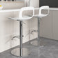 Modern Plastic Adjustable Height Swivel Bar Stool with Footrest