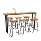 Industriële barhoogtetafel vaste houten top bistro tafel voor patio -gebruik