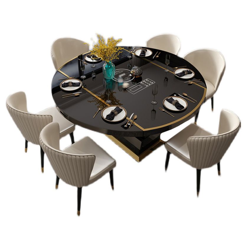 Contemporary Style Leather Chair Armless Parsons Chair with Wooden Legs for Dining Room Clearhalo ' kitchen&dining_furn' 'Dining Chairs' 'Dining Tables & Seating' 'dining_chair' 'furn' 'furn_dining_chair' 'Furniture' 'furniture_dining_chair' 'Kitchen & Dining Furniture' 'kitchen' 1200x1200_aa87409d-e422-424e-a4ec-565720ac6f83