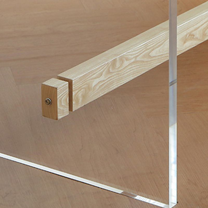 Table à manger spécialisée marron moderne en bois massif pour cuisine