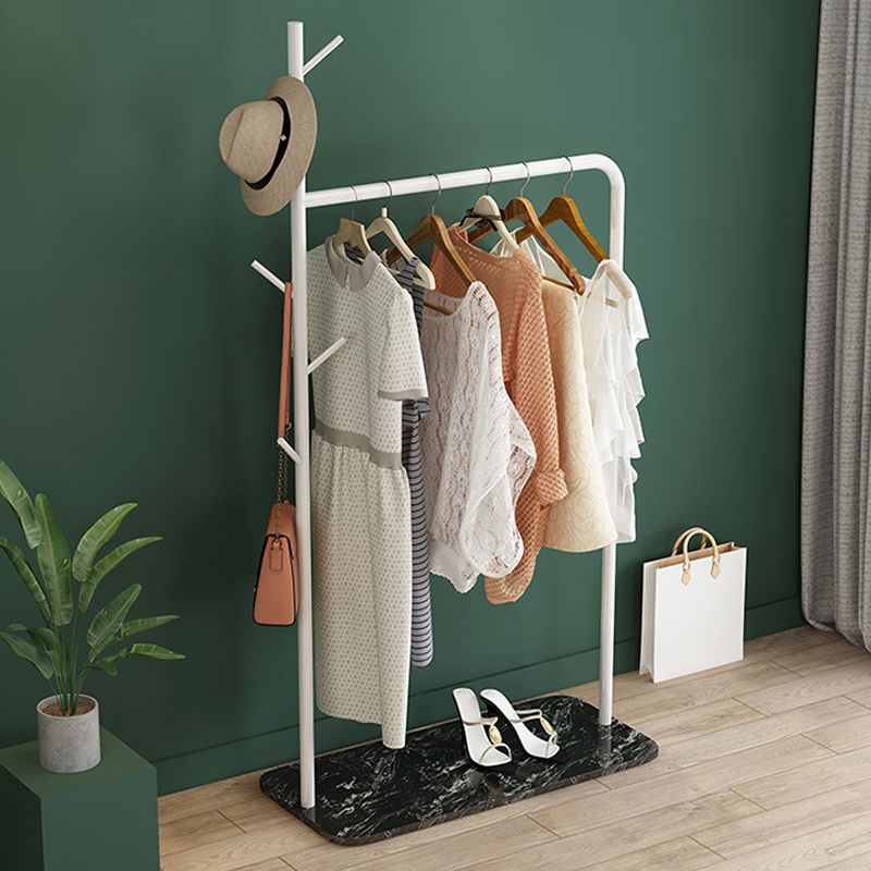 Contemporary Hall Stand Marble Bottom Hall Tree with Coat Hanger Hooks Clearhalo 'Entry & Mudroom Furniture' 'furn' 'furn_hall_tree_coat_racks' 'Furniture' 'Hall Trees & Coat Racks' 'hall_tree_coat_racks' 1200x1200_aa8801f2-93b8-4ec8-aa39-c13dbb3b551d