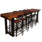 Modern Style Brown Bar Table Solid Wood and Iron with Footrest Coffee Shop Bar Table Clearhalo 'Bar Furniture' 'Bar Tables' 'bar_tables' 'furn' 'furn_bar_tables' 'Furniture' 'furniture_bar_tables' 'Kitchen & Dining Furniture' 'kitchen&dining_furn' 'kitchen' 1200x1200_aa89db18-1e2d-422e-90ba-388746c37c57