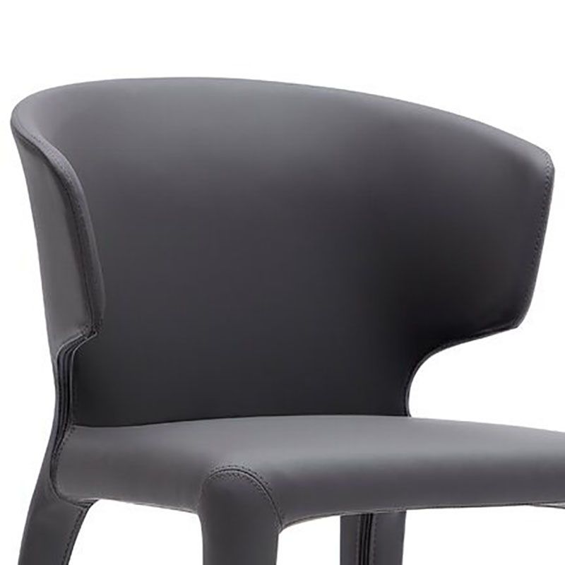 Glam Armless Dining Chairs Wingback Side Chair with Stainless Steel Legs Clearhalo 'Dining Chairs' 'Dining Tables & Seating' 'dining_chair' 'furn' 'furn_dining_chair' 'Furniture' 'furniture_dining_chair' 'Kitchen & Dining Furniture' 1200x1200_aa8a7378-2c84-417a-acf7-c3a05cdeff08