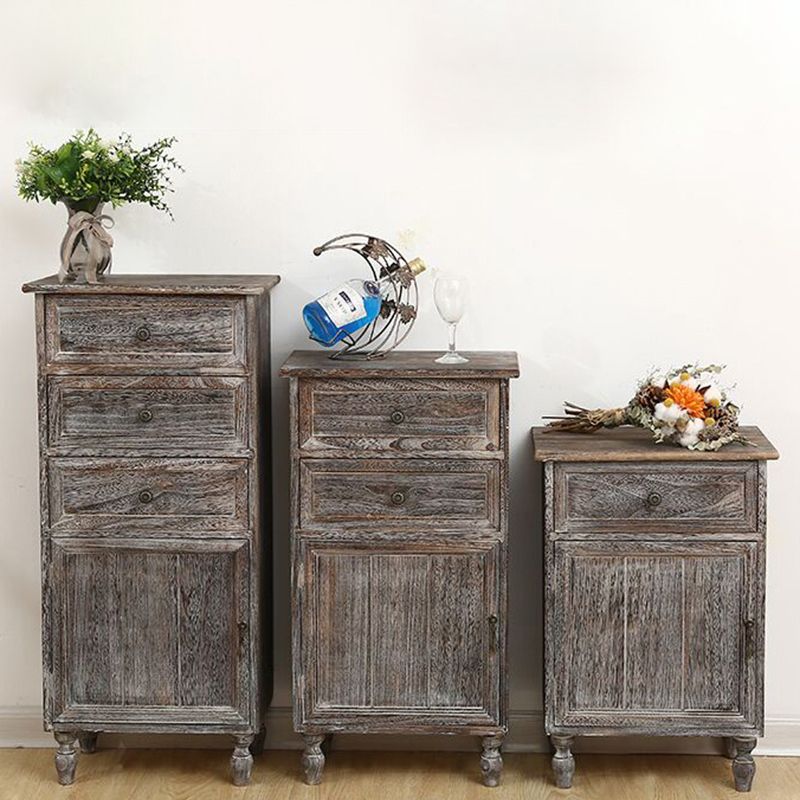 Industrial Turned Legs Accent Cabinet with Door and Drawers Storage Cabinet Clearhalo 'Cabinets & Chests' 'cabinets_chests' 'furn' 'furn_cabinets_chests' 'Furniture' 'Living Room Furniture' 1200x1200_aa8ab610-b6f1-422a-9dd6-f6290850d4f6