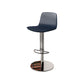 Contemporary Adjustable Height Swivel Armless Bar Stool with Footrest