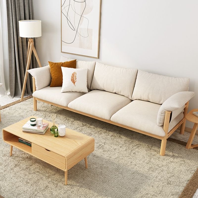 Contemporary Square Arm Standard Sofa with Bolster Pillows for Living Room, Apartment Clearhalo 'furn' 'furn_sofas' 'Furniture' 'furniture_sofas' 'kitchen' 'kitchen_sofas' 'Living Room Furniture' 'Sofa' 'sofas' 1200x1200_aa8c5a49-88a9-4c93-8eb6-09b2557efe07