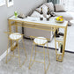 Contemporary Style Rectangle Bar Table Faux Marble Bistro Bar Desk with Storage Clearhalo 'Bar Furniture' 'Bar Tables' 'bar_tables' 'furn' 'furn_bar_tables' 'Furniture' 'Kitchen & Dining Furniture' 1200x1200_aa8c8717-ab5b-49ee-8a70-c98d7faaad63