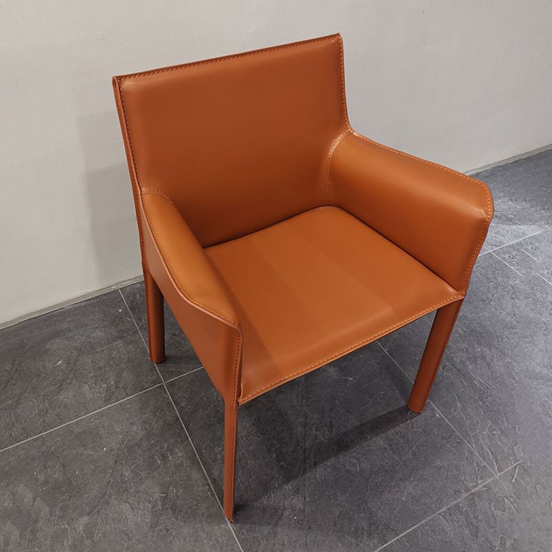 Upholstered Dining Room Chair Modern Style Faux Leather Arm Chair Clearhalo 'Dining Chairs' 'Dining Tables & Seating' 'dining_chair' 'furn' 'furn_dining_chair' 'Furniture' 'Kitchen & Dining Furniture' 1200x1200_aa9006f4-3d5a-4dbc-b64a-791f9f30501f