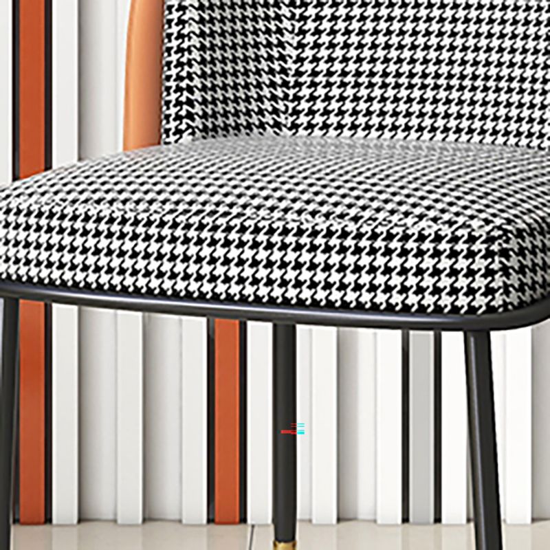 Glam Metal Dining Room Chair Armless Upholstered Dining Chairs for Home Use Clearhalo ' kitchen&dining_furn' 'Dining Chairs' 'Dining Tables & Seating' 'dining_chair' 'furn' 'furn_dining_chair' 'Furniture' 'furniture_dining_chair' 'Kitchen & Dining Furniture' 'kitchen' 1200x1200_aa94207b-7924-4a0a-a302-390d13c7cb6d