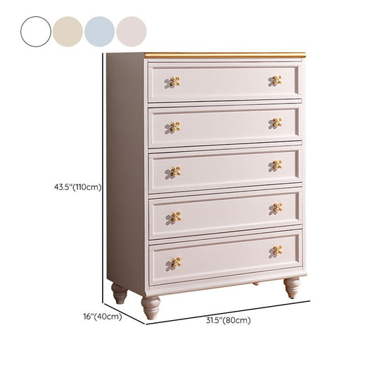 Ornate Traditional Lingerie Chest Rubber Wood Storage Chest with Drawers for Bedroom