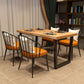 Acabado natural Juego de mesa de comedor de madera sólida 1/4/5 PCS Industrial Dinette Set