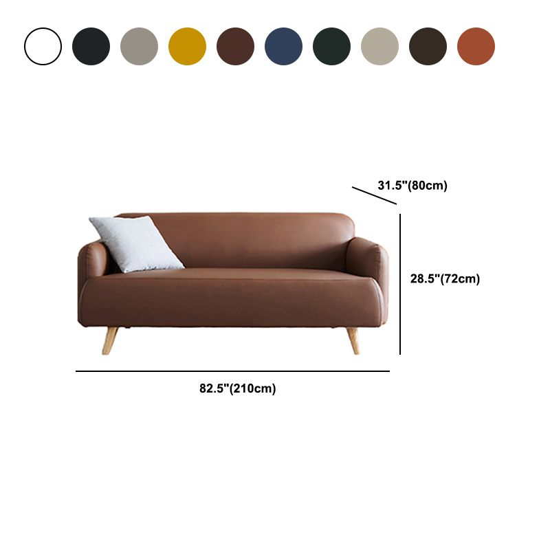 Divano a braccio incasso in pelle finta divano standard contemporaneo, 31,49 "w