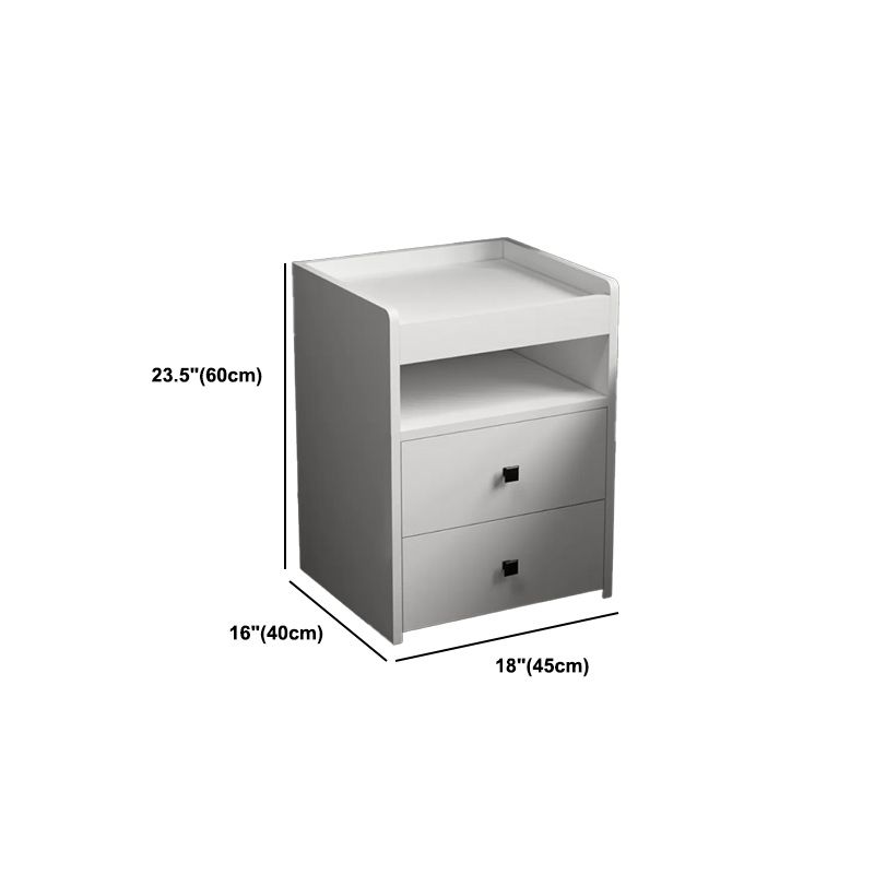 Modern Open Storage Nightstand 2-Drawer 24 Inch H Imitation Wood Night Table Clearhalo 'Bedroom Furniture' 'furn' 'furn_night_stand' 'Furniture' 'night_stand' 'Nightstands' 1200x1200_aa99c33e-a683-42d0-bf6c-2d0a508034b0