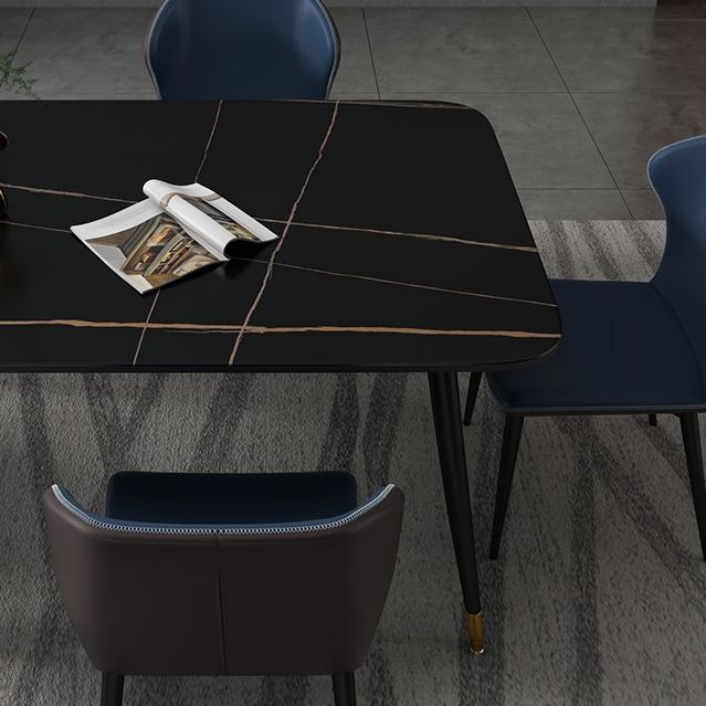 Industrial Style Stone Dining Table 4 Legs Dining Room Collection for Indoor Clearhalo 'Dining Tables & Seating' 'Dining Tables' 'dining_table' 'furn' 'furn_dining_table' 'Furniture' 'furniture_dining_table' 'Kitchen & Dining Furniture' 'kitchen' 'kitchen_dining_table' 1200x1200_aa9cb43b-44e0-4dd8-920f-b7996ee6f811