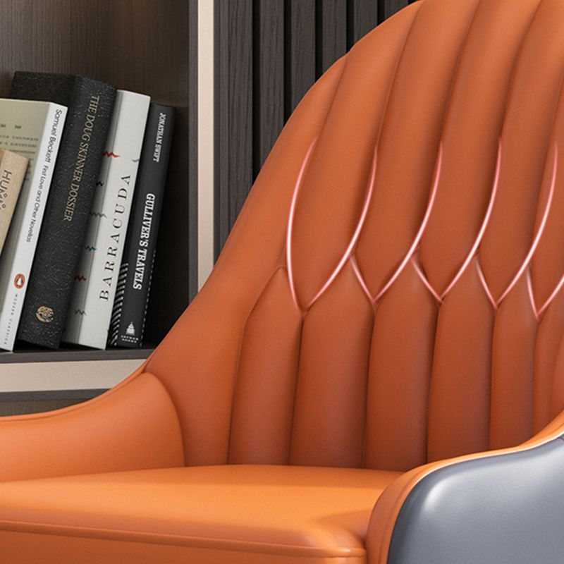 Glam Wood Dining Room Chairs Faux Leather Dining Arm Chairs for Home Use (Set of 2) Clearhalo ' kitchen&dining_furn' 'Dining Chairs' 'Dining Tables & Seating' 'dining_chair' 'furn' 'furn_dining_chair' 'Furniture' 'furniture_dining_chair' 'Kitchen & Dining Furniture' 'kitchen' 1200x1200_aa9d0d4c-362d-4f66-9449-8bd8a73bb984