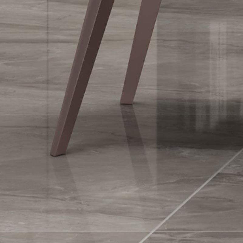 Chaise de salle à manger contemporaine en métal, meubles Parsons en finition mate pour la maison