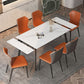 Contemporary Style Extendable Table Stone Rectangle Dining Table for Dining Room Clearhalo ' dining_table' 'Dining Tables & Seating' 'Dining Tables' 'furn' 'furn_dining_table' 'Furniture' 'furniture_dining_table' 'Kitchen & Dining Furniture' 'kitchen&dining_furn' 'kitchen' 'kitchen_dining_table' 1200x1200_aaa011d8-74ca-4db5-9d68-68ad759ccad3