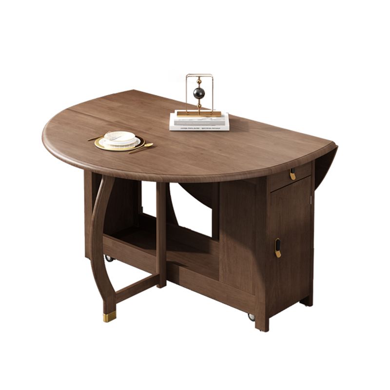 Mid-Century Modern Dining Table Round Solid Wood Brown Dining Table for Home Use Clearhalo ' dining_table' 'Dining Tables & Seating' 'Dining Tables' 'furn' 'furn_dining_table' 'Furniture' 'furniture_dining_table' 'Kitchen & Dining Furniture' 'kitchen&dining_furn' 'kitchen' 'kitchen_dining_table' 1200x1200_aaa13514-ca40-4112-b99a-00077a056913