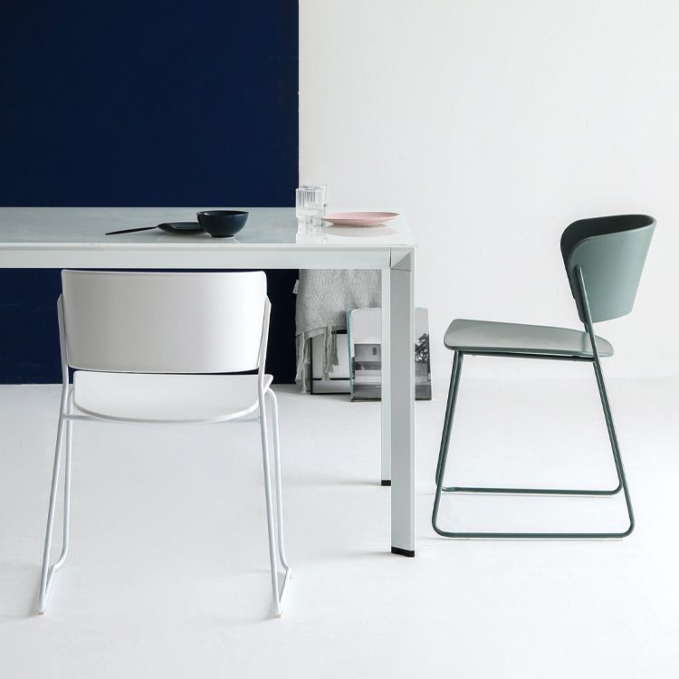 Matte Finish Industrial Dining Side Chair Open Back Plastic Dining Chair Clearhalo ' kitchen&dining_furn' 'Dining Chairs' 'Dining Tables & Seating' 'dining_chair' 'furn' 'furn_dining_chair' 'Furniture' 'furniture_dining_chair' 'Kitchen & Dining Furniture' 'kitchen' 1200x1200_aaa1c066-63f0-4123-977d-25b912425aeb