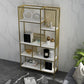 Modern Metel Bookcase Gold Etagere Bookshelf for Living Room 70.9" H X 11.8" W Clearhalo 'Bookcases' 'furn' 'furn_bookcases' 'Furniture' 'Office Furniture' 1200x1200_aaa34327-5ffb-4f23-a191-cb4fdca81f95