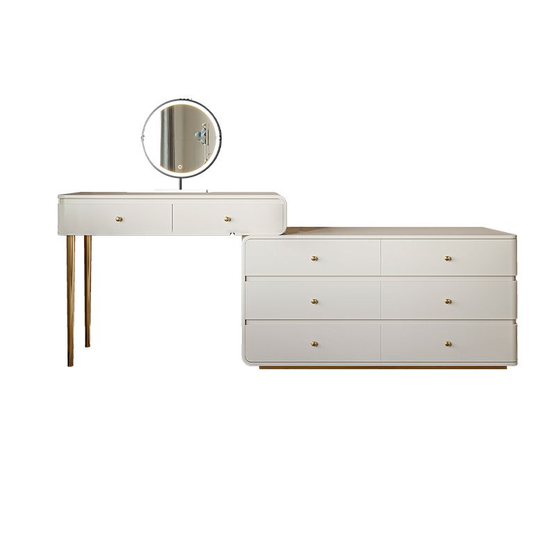 White Solid Wood Makeup Vanity Desk Bedroom Vanity Dressing Table Set Clearhalo 'Bedroom Furniture' 'furn' 'furn_makeup_vanities' 'Furniture' 'Makeup Vanities' 'makeup_vanities' 1200x1200_aaa4a66f-16ca-4632-9539-7f8259d9578b