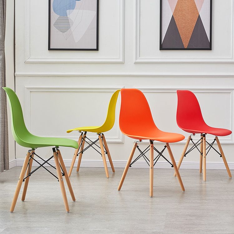 Contemporary Style Plastic Dining Room Chair Home Side Solid Back Armless Chair for Kitchen Clearhalo ' kitchen&dining_furn' 'Dining Chairs' 'Dining Tables & Seating' 'dining_chair' 'Furniture' 'furniture_dining_chair' 'Kitchen & Dining Furniture' 'kitchen' 1200x1200_aaa56d3e-5805-4220-9f16-83dba577ebba