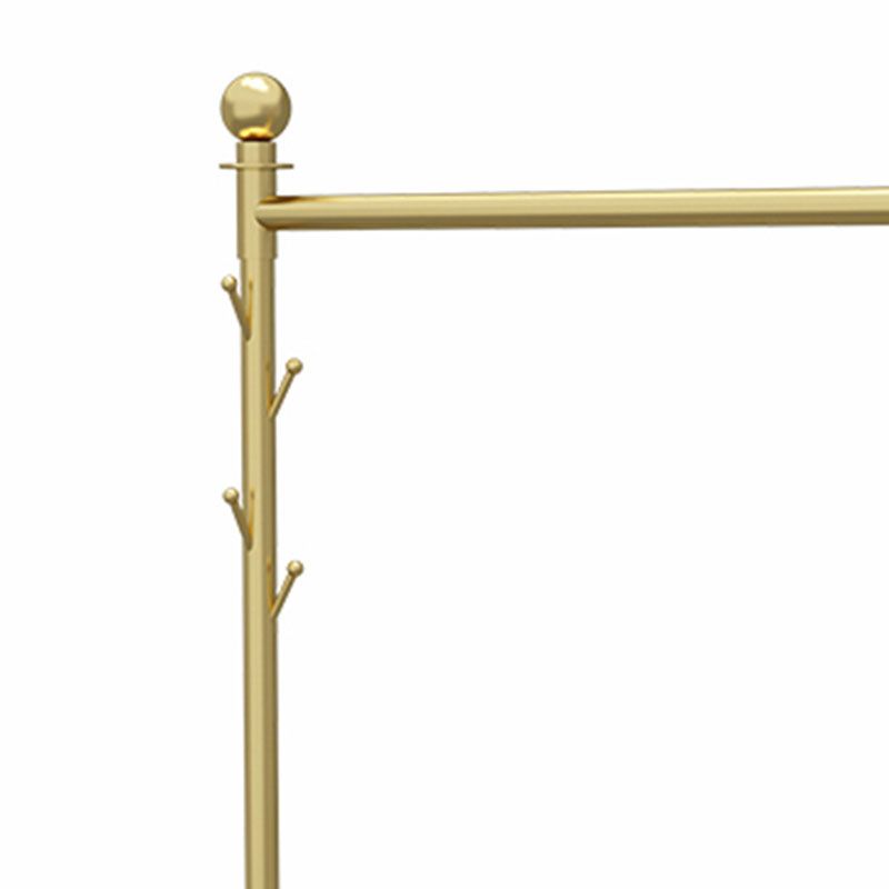 Rack de manteau contemporain métal rail suspendu étagère inférieure et crochets