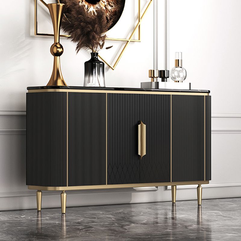 Mesa del aparador de almacenamiento de mármol de lado Glam Sideboard con puertas para el comedor